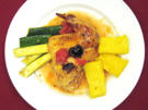 Mediterrane Kaninchenkeule mit Polentaschnitten - Rezept