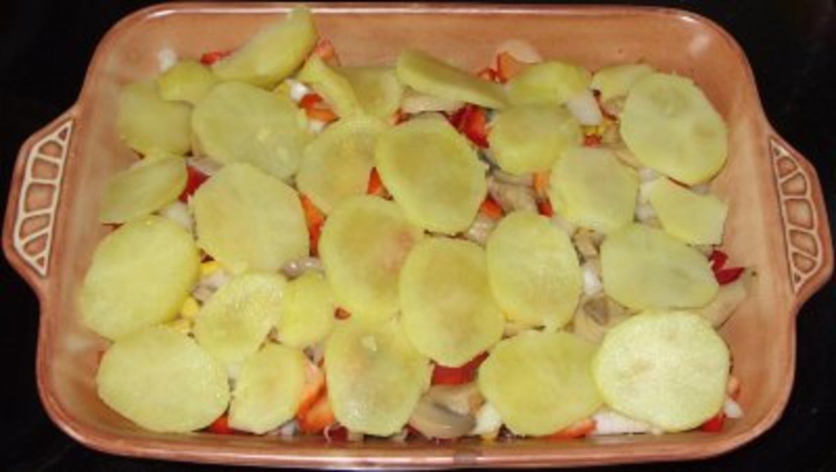 Vegetarisches - Kartoffel-Auflauf mit Roter Bete und anderem Gemüse - Rezept - Bild Nr. 5