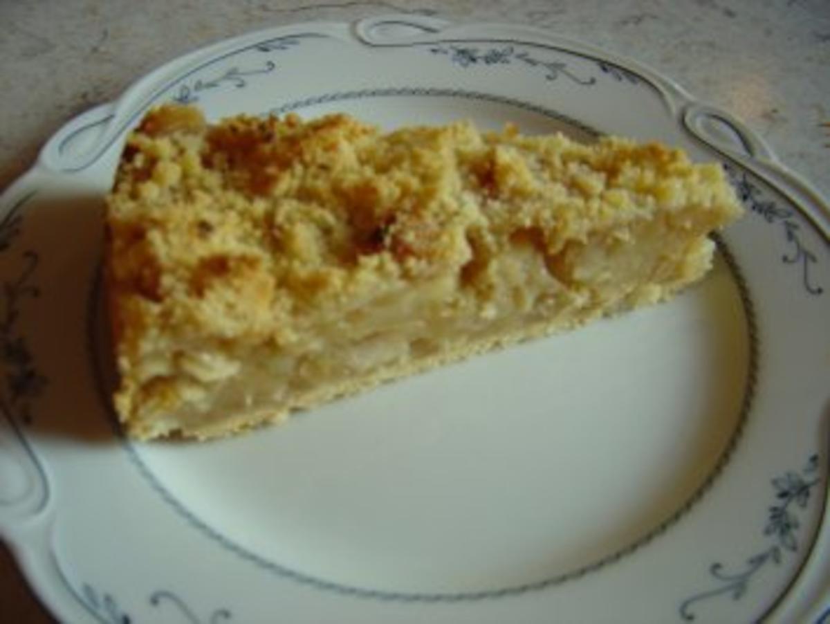 Bratapfel-Kuchen mit Mandeln und Streuseln... - Rezept