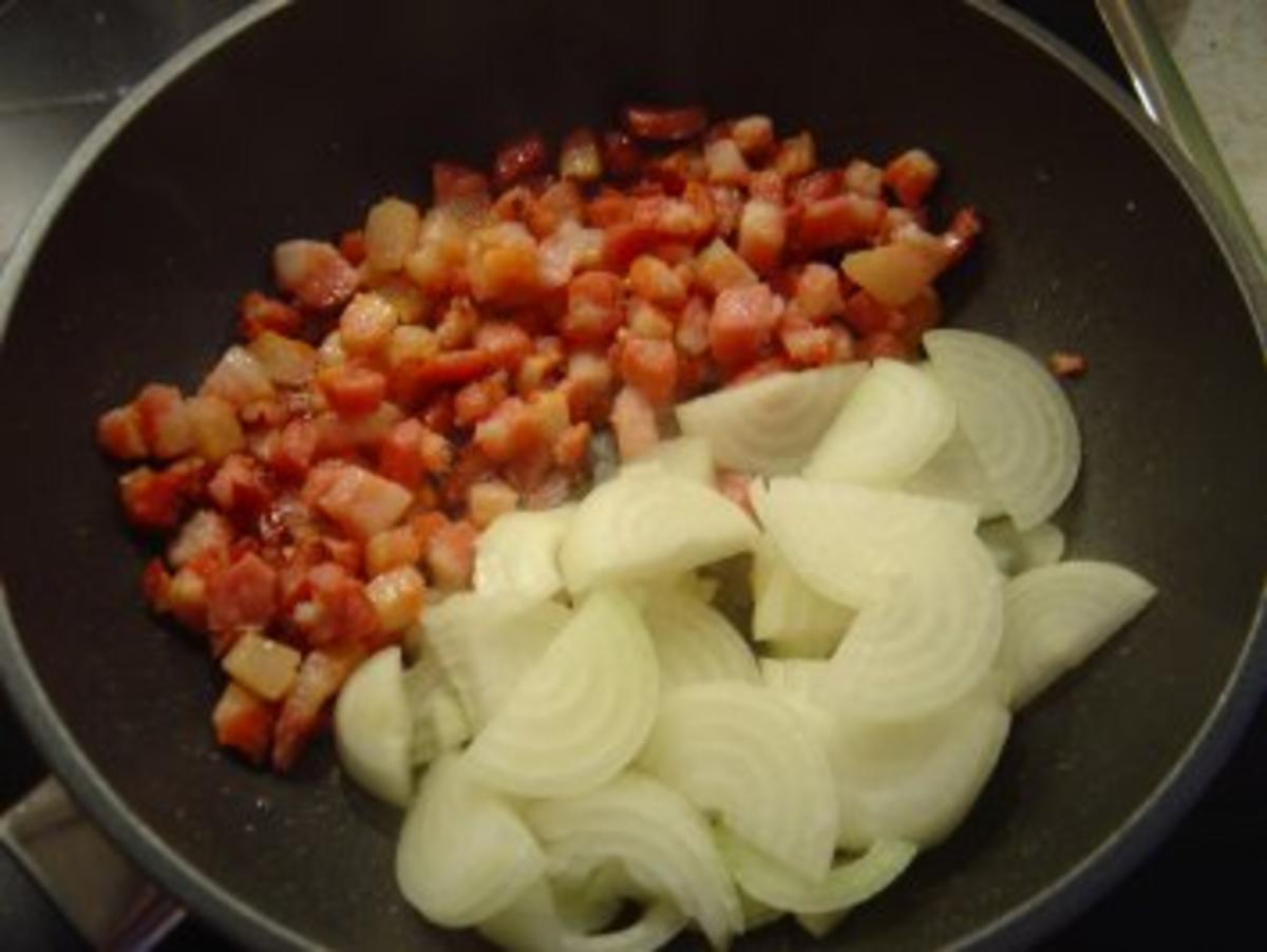 Lammkeulenscheiben mit Bacon-Pilzen und Rosmarin-Kartoffeln... - Rezept - Bild Nr. 4