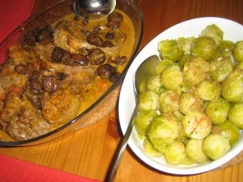 Schweinebraten mit karamelisierten Maronen an Rosenkohl - Rezept - Bild Nr. 9