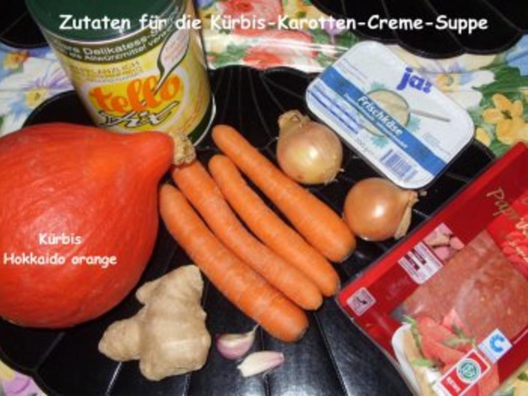 Kürbis Karotten Creme Suppe mit Pfiff - schnell &amp; einfach - 156 kcal/100g