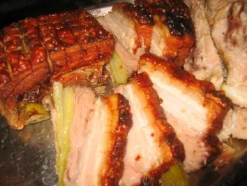 Fleisch: "Gespickter" Schweinebauch - Rezept