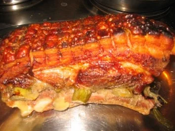 Fleisch: "Gespickter" Schweinebauch - Rezept - Bild Nr. 2