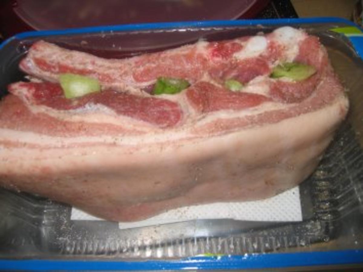 Fleisch: "Gespickter" Schweinebauch - Rezept - Bild Nr. 6