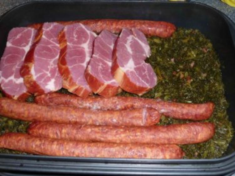 Grünkohl mit Kasseler und Knacker - Rezept - kochbar.de