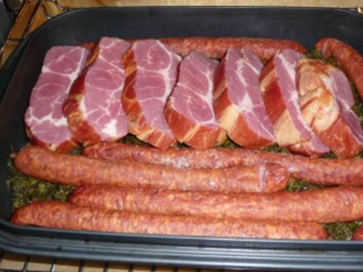 Grünkohl mit Kasseler und Knacker - Rezept - kochbar.de