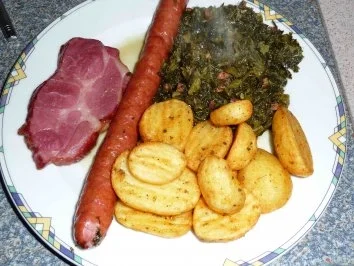 Rezept: Grünkohl mit Kasseler und Knacker Bild Nr. 9 Grünkohl mit Kasseler und Knacker - Rezept - Bild Nr. 9