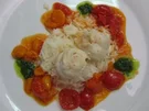 Seezunge an Physalis-Tomatenragout und Pistou - Rezept