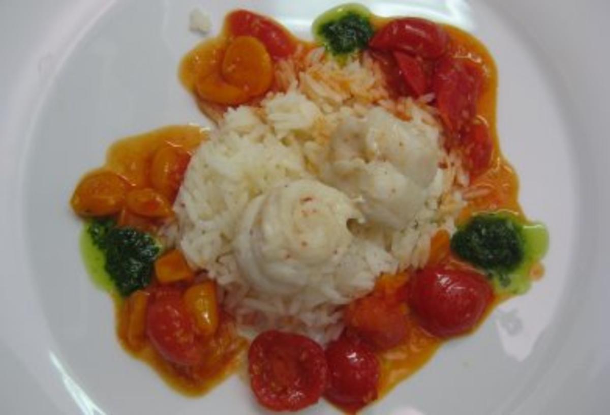 Bilder für Seezunge an Physalis-Tomatenragout und Pistou - Rezept