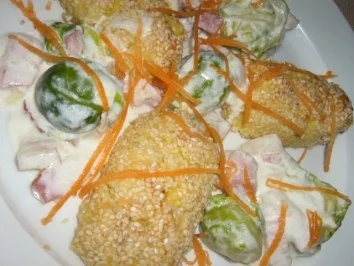 Kartoffel Kroketen mit Rosenkohl - Rezept - Bild Nr. 2