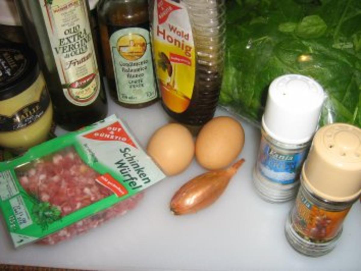 Spinatsalat mit Ei und Speck - Rezept - Bild Nr. 2