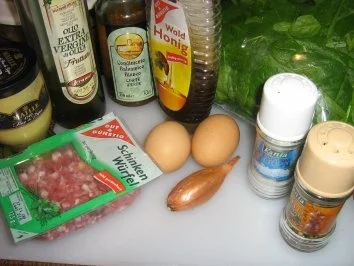 Rezept: Spinatsalat mit Ei und Speck Bild Nr. 2 Spinatsalat mit Ei und Speck - Rezept - Bild Nr. 2