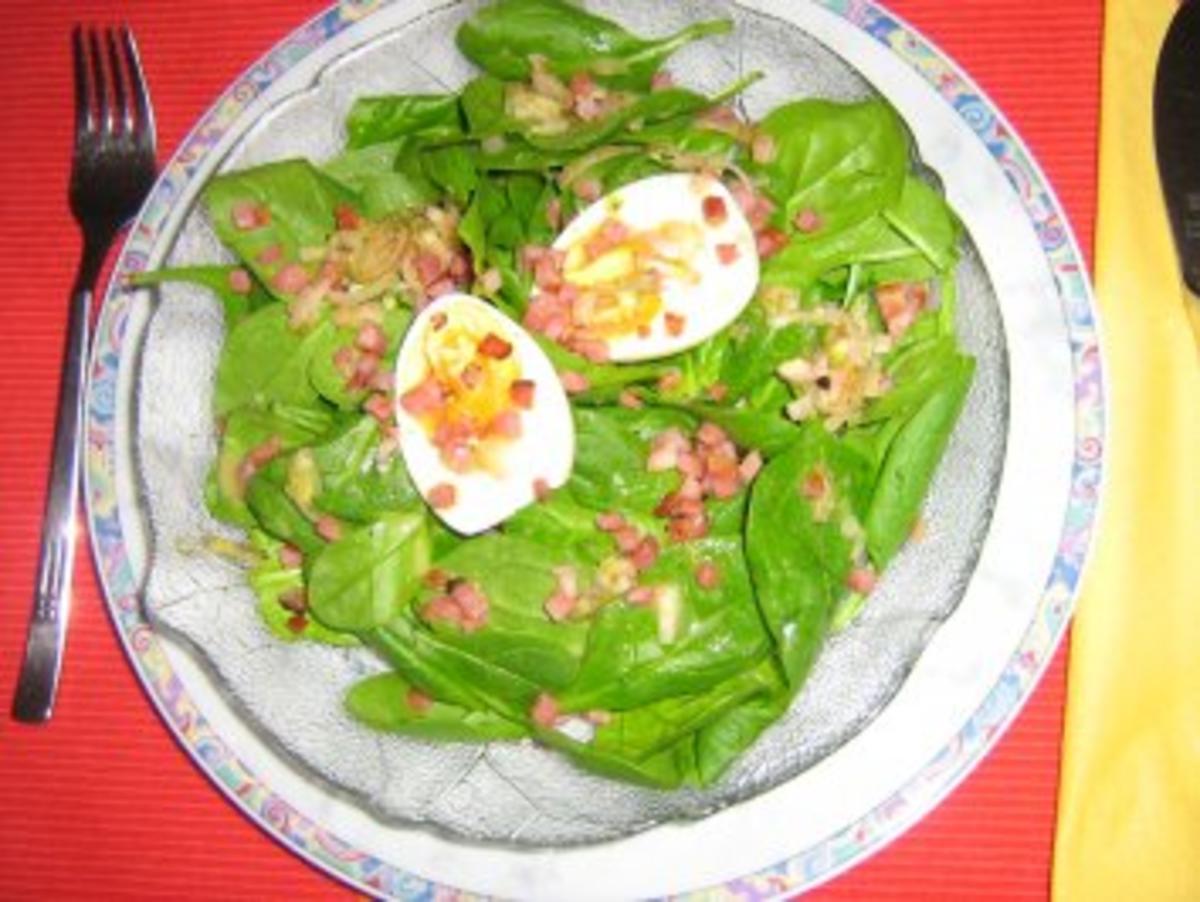 Spinatsalat mit Ei und Speck - Rezept - Bild Nr. 5