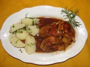 Geflügel - Abgezogene Hähnchenschenkel - - Rezept