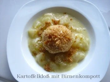Kloß mit Birnenkompott - Rezept