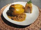 Gefüllte Paprika mit Champignons und Reis - Rezept