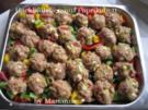 Hackbällchen auf Paprikabett - Rezept
