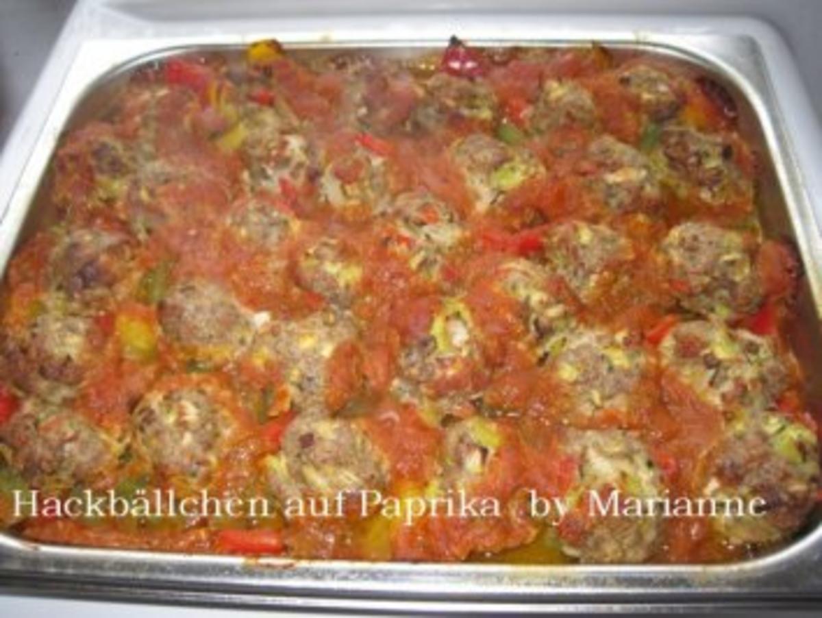 Hackbällchen auf Paprikabett - Rezept - Bild Nr. 3