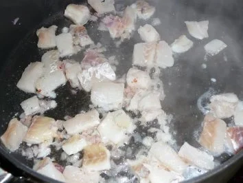 Seelachsfilet - Kräuter - Sauce mit wahlweise Gnocchi oder Reis und Gemüse - Rezept - Bild Nr. 3