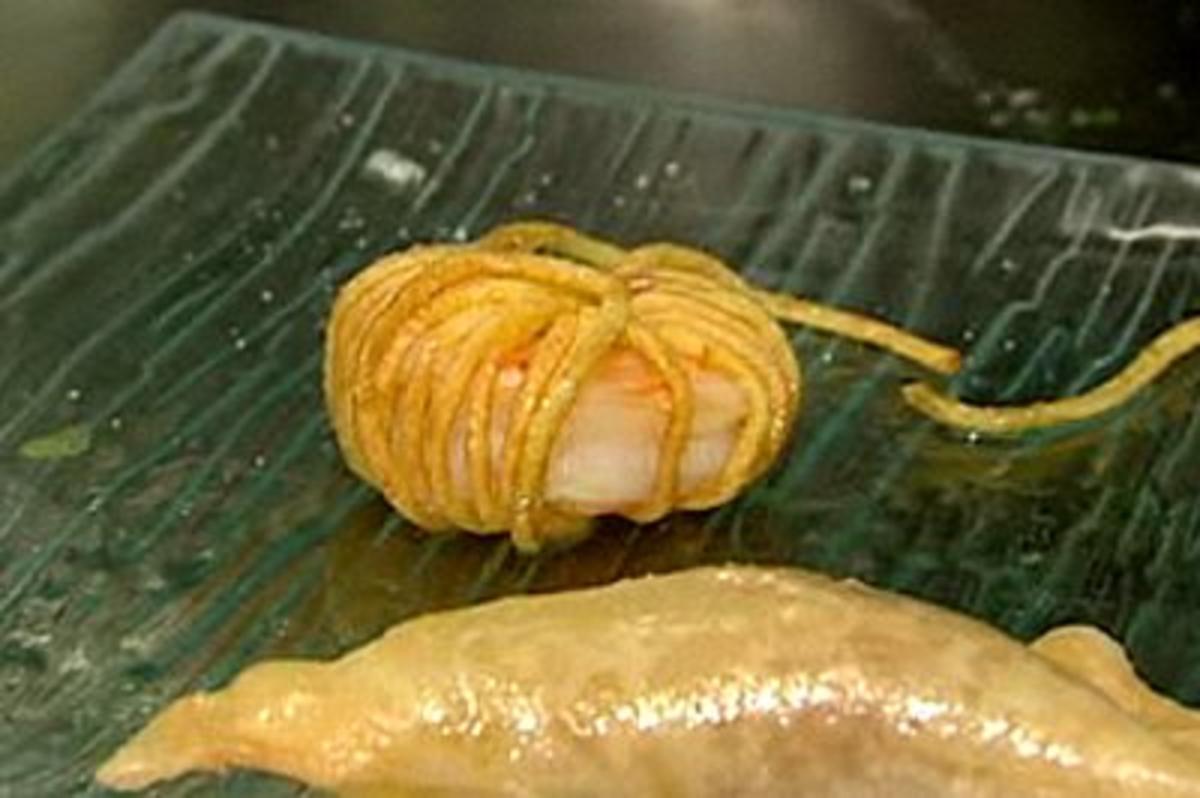 Bilder für Garnelen im Kartoffelmantel mit Aioli - Rezept