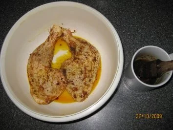 Rezept: Hähnchenkeulen/Schenkel, knusprig mit Honig, Chili, usw... Bild Nr. 2 Hähnchenkeulen/Schenkel, knusprig mit Honig, Chili, usw... - Rezept - Bild Nr. 2