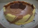 Schwarz-Weiße Biskuittorte mit Orangen-Schoko-Cremefüllung - Rezept
