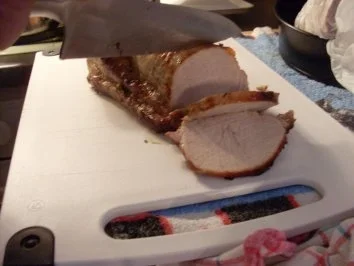 Karree gebraten mit Rosmarinkartoffel und Zwiebelringen - Rezept - Bild Nr. 4