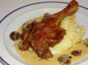 Rezept: Entenkeule an Kartoffelnpüre Entenkeule an Kartoffelnpüre - Rezept