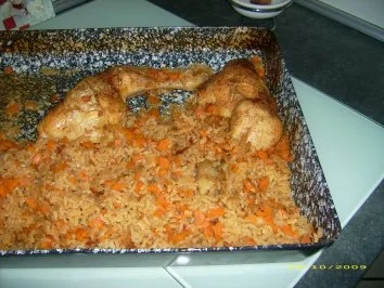 Rezept: Hähnchenschlegel-Reispfanne Bild Nr. 2 Hähnchenschlegel-Reispfanne - Rezept - Bild Nr. 2