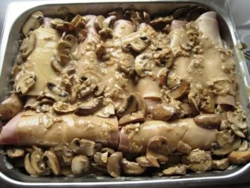 Nudel-Schinken-Käse-Rolle - Rezept