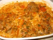 Rezept: Giouwetzi-Kalbfleisch mit Reisnudeln Giouwetzi-Kalbfleisch mit Reisnudeln - Rezept