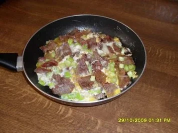 Schwäbische Resteverarbeitung "Katzagschroi" - Rezept