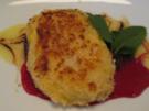 Mango-Schnitzel in knuspriger Kokospanade mit dreierlei Soßen - Rezept