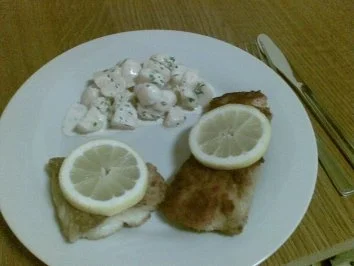 Zweierlei Seelachsfilet mit Kartoffelsalat - Rezept - Bild Nr. 8