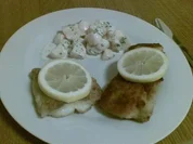 Zweierlei Seelachsfilet mit Kartoffelsalat - Rezept