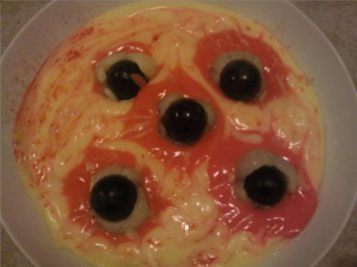 ** Halloween ** Eitergeschwür mit blutigen Augäpfeln - Rezept - kochbar.de ** Halloween ** Eitergeschwür mit blutigen Augäpfeln - Rezept - kochbar.de