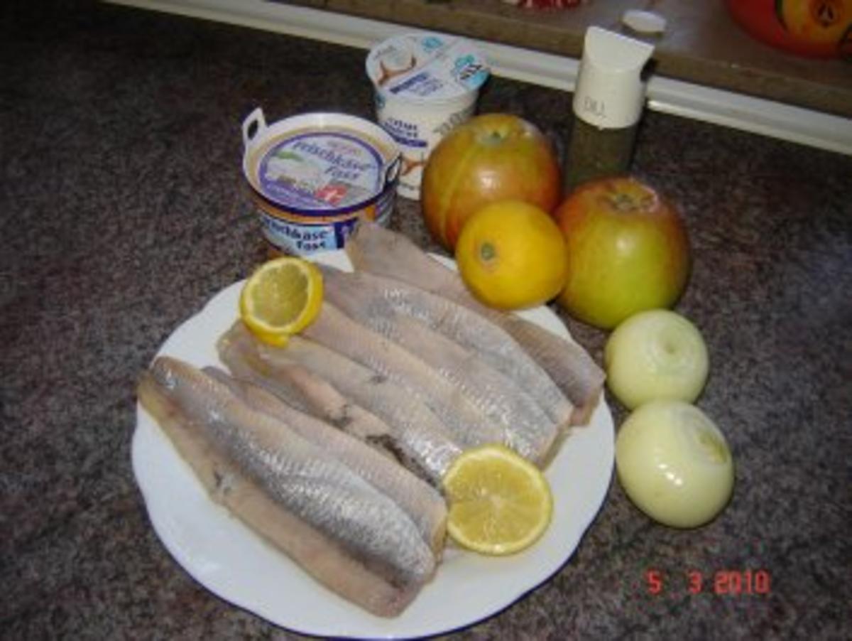 Fisch : Matjes mit Frischkäse-Sauce - Rezept - Bild Nr. 2