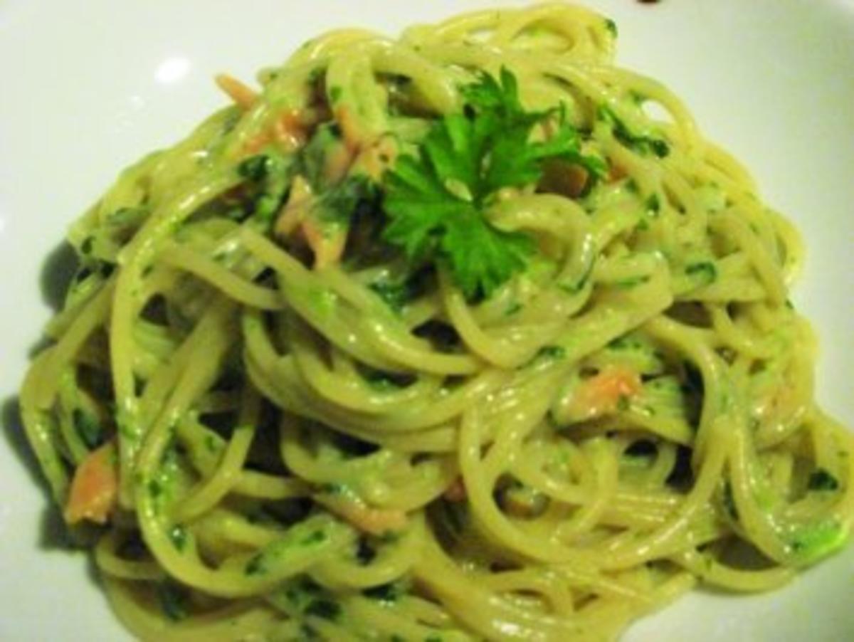 Spaghetti mit Lachs und Spinat - Rezept - Bild Nr. 2