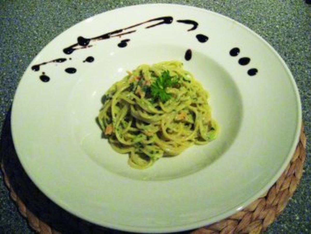 Spaghetti mit Lachs und Spinat - Rezept By julchen_chris84