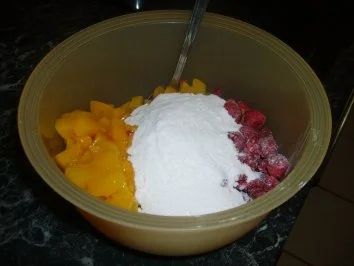 Pfirsich- Himbeer Auflauf - Rezept - Bild Nr. 4