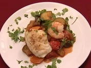 Seeteufelfilet trifft Riesengarnele an Ratatouille (Jazzy) - Rezept