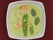 Erbsenschaumsuppe mit Gambas (Ferfried von Hohenzollern) - Rezept