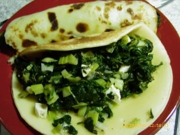 Echt leckere Pfannkuchen mit Spinat-Schafskäse-Füllung - Rezept - Bild Nr. 6