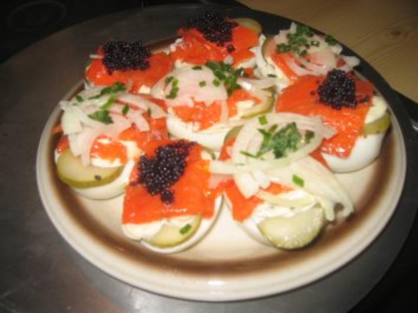 gefüllte Eier mit Kaviar Rezepte