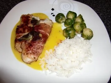 Pangasius schwimmt in Mangosauce - Rezept