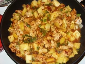 Rezept: Süß-Scharfes-Hähncheninnenbrustfilet mit Gabelspaghetti Bild Nr. 6 Süß-Scharfes-Hähncheninnenbrustfilet mit Gabelspaghetti - Rezept - Bild Nr. 6