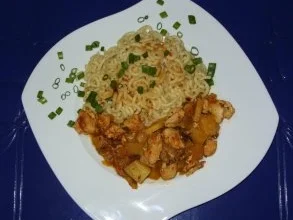 Rezept: Süß-Scharfes-Hähncheninnenbrustfilet mit Gabelspaghetti Bild Nr. 7 Süß-Scharfes-Hähncheninnenbrustfilet mit Gabelspaghetti - Rezept - Bild Nr. 7