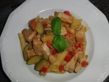 Fruchtige Hähnchenpfanne - Rezept