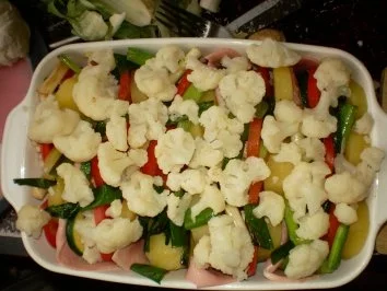 Gemüseauflauf mit Schinken - Rezept - Bild Nr. 2